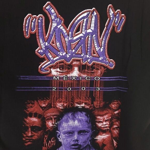 Korn T Shirt Vintage Y2K 2000s Untouchables Resurreccion Blue Mexican Bootleg - Picture 6 of 9